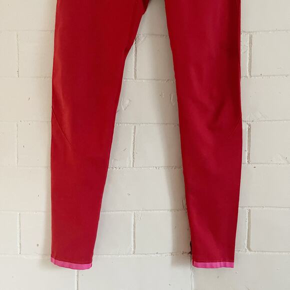SOUL CYCLE Ribbed Seamless Leggings Red Small S - Picture 5 of 8